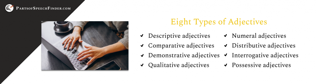 eight types of adjectives